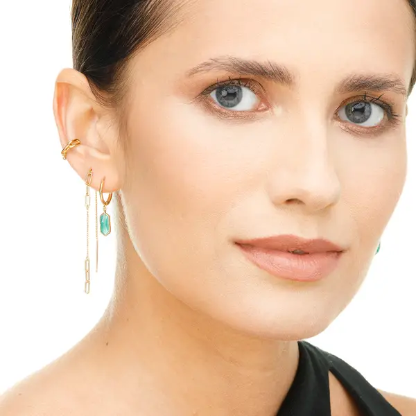 Leaf Jewelry Silber Earcuff, CHAIN, Rosegold Online Shopping
