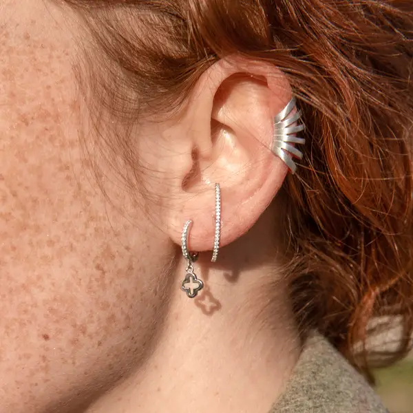 Leaf Jewelry Earcuff Rock, 18 K Gelbgold vergoldet Jubiläumsangebot