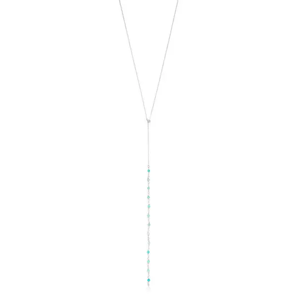 Leaf Jewelry Y-Halskette Rainbow, Amazonit, 925 Sterlingsilber Neuheiten