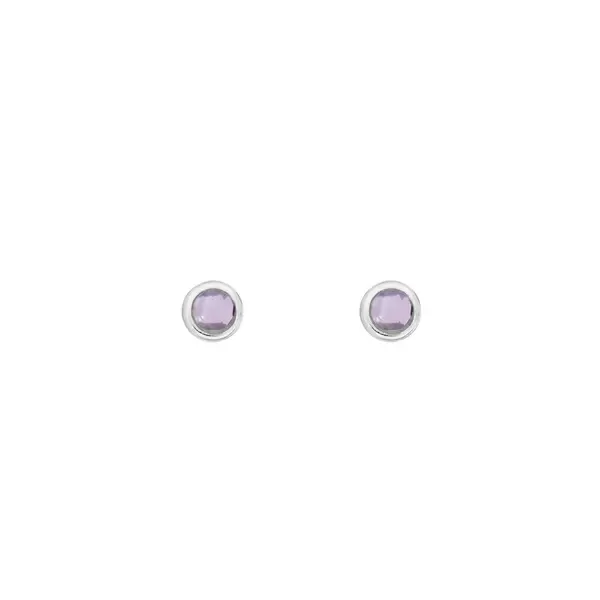 Leaf Jewelry Ohrstecker Pure Amethyst, 3mm, 925 Sterlingsilber Kostenlose Rückgabe