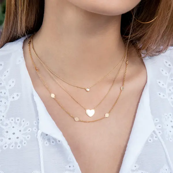 Leaf Jewelry Halskette Plättchen, kurz, Silber Discount Store für neue Produkte