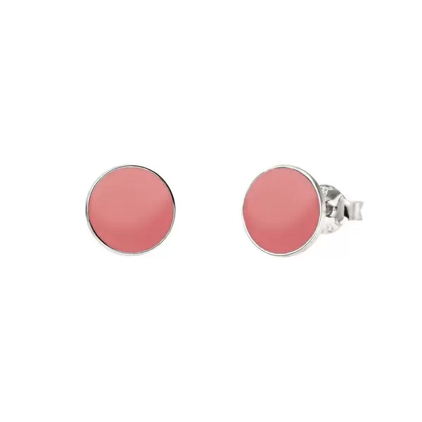 Leaf Jewelry Ohrstecker Circles Emailliert, 925 Sterlingsilber, peach Angebote