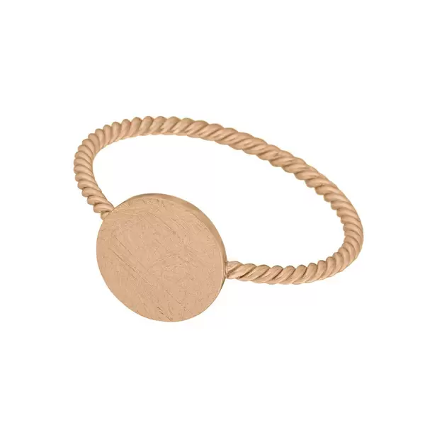 Leaf Jewelry Ring Plättchen, Rosegold vergldet, Größe 50 Lagerräumung
