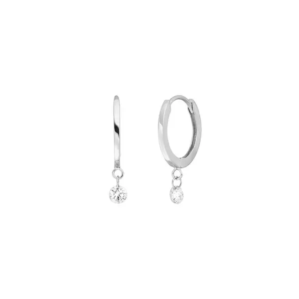 Leaf Jewelry Creole Pure mit Diamanten, 18 K Weissgold Nur für heute