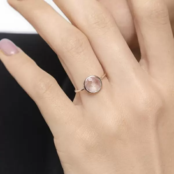 Leaf Jewelry Ring 14 K Roségold, Rosenquarz Discount Store für neue Produkte