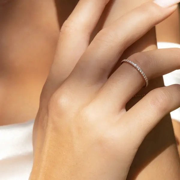 Leaf Jewelry Memoryring mit Diamanten, 18 K Gelbgold Super Rabatt