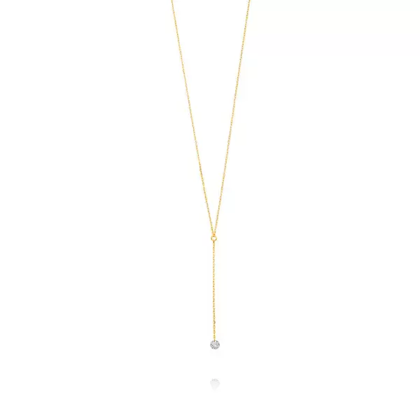 Leaf Jewelry Halskette Y-Pure Diamant, 18 K Gelbgold Riesige Rabatte