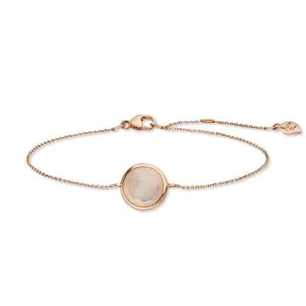 Leaf Jewelry Armkette Rosenquarz, 14 K Roségold 50% Rabatt mit kostenlosem Versand