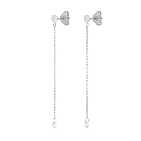 Leaf Jewelry Ohrringe Pure Kette, 18 K Weißgold 2025
