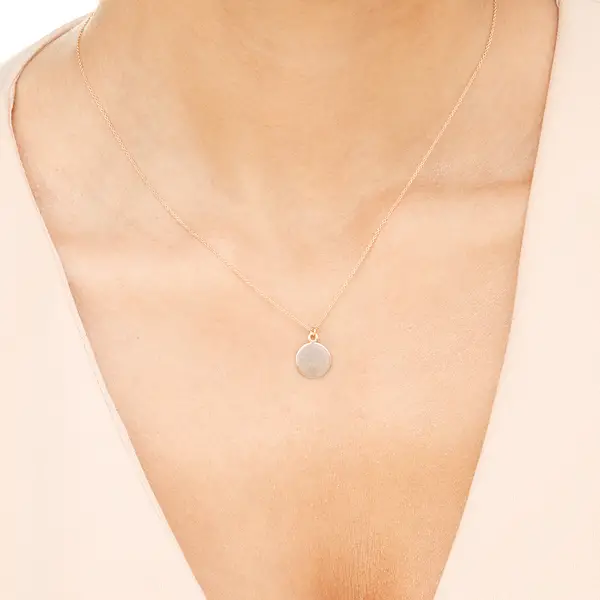 Leaf Jewelry Halskette Plate, 14 K Rosegold Outlet