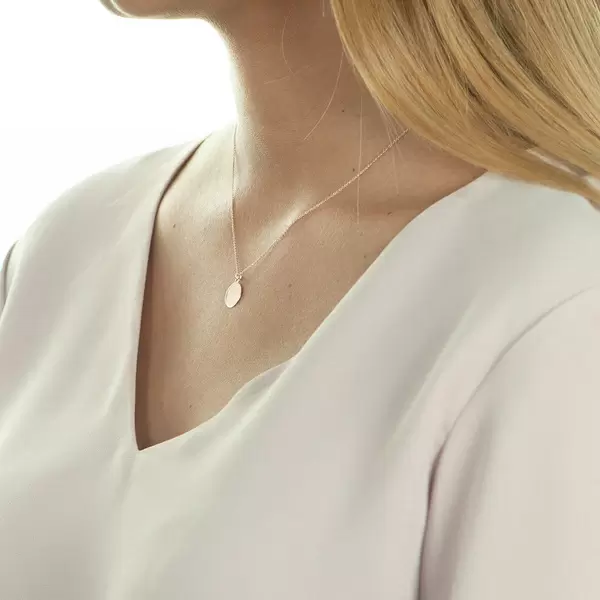 Leaf Jewelry Halskette Plate, 14 K Rosegold Outlet