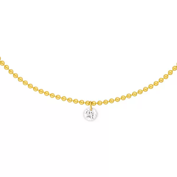 Leaf Jewelry Armkette Pure Ball Chain, Diamant, 14 K Gelbgold Hotsell