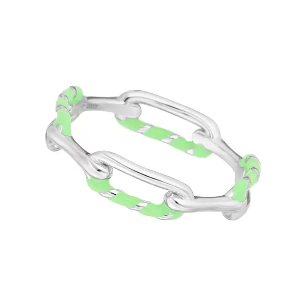 Leaf Jewelry Ring Neon Twist, 925 Sterlingsilber, grün, Gr.54 Saisonschlussverkauf