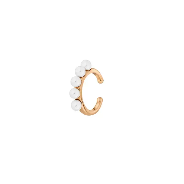Leaf Jewelry Earcuff Little Pearls, 18 K Rosegold vergoldet Lagerräumung