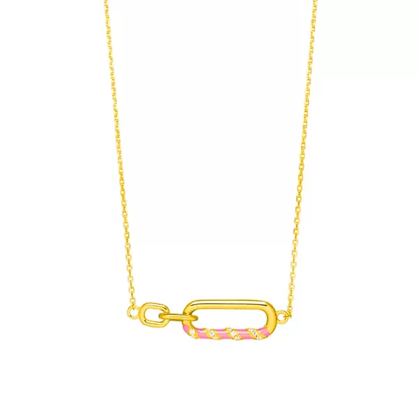 Leaf Jewelry Silber Halskette, Gelbgold, Neon Twist Neueste Mode