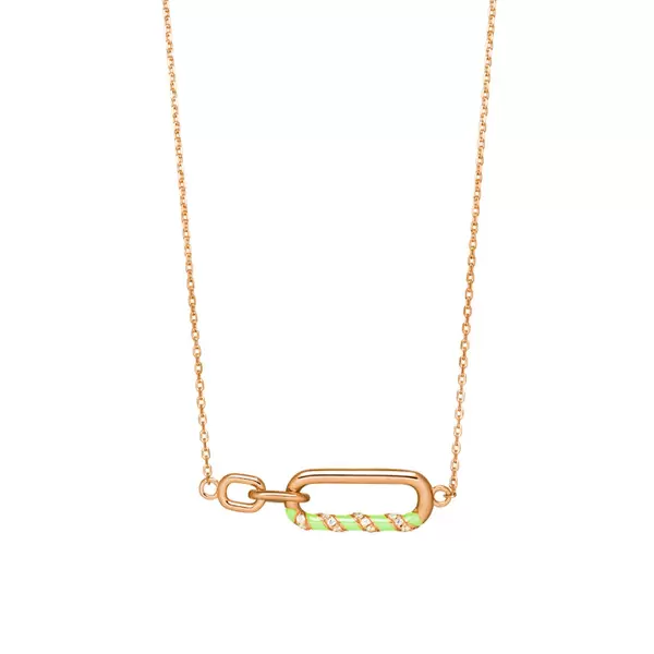 Leaf Jewelry Silber Halskette, Rosegold, Neon Twist Blitzangebot