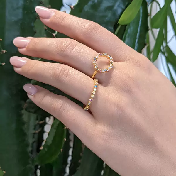 Leaf Jewelry Ring CANDY, 18 K Rosegold vergoldet, Gr.52 Große Rabatte