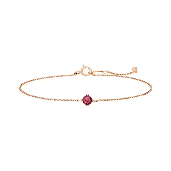 Leaf Jewelry Armkette Cabochon, Rhodolite, 14 K Rosegold Saisonale Angebote