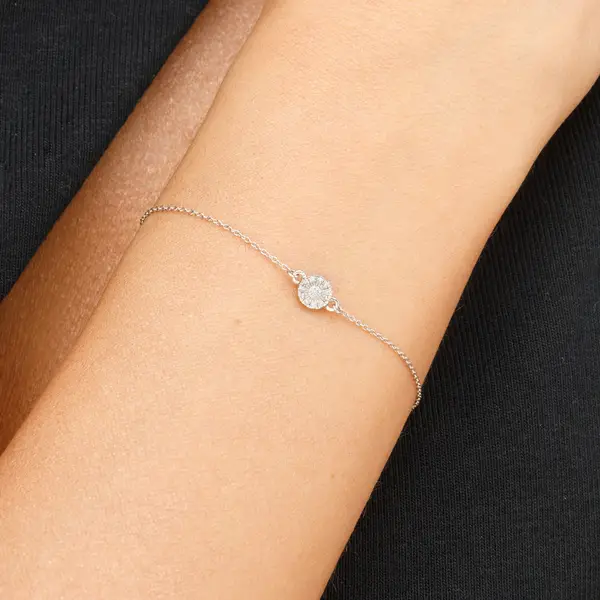 Leaf Jewelry Armkette Pavé II mit Diamanten, 18 K Weißgold Kauf eins, bekomm eins gratis