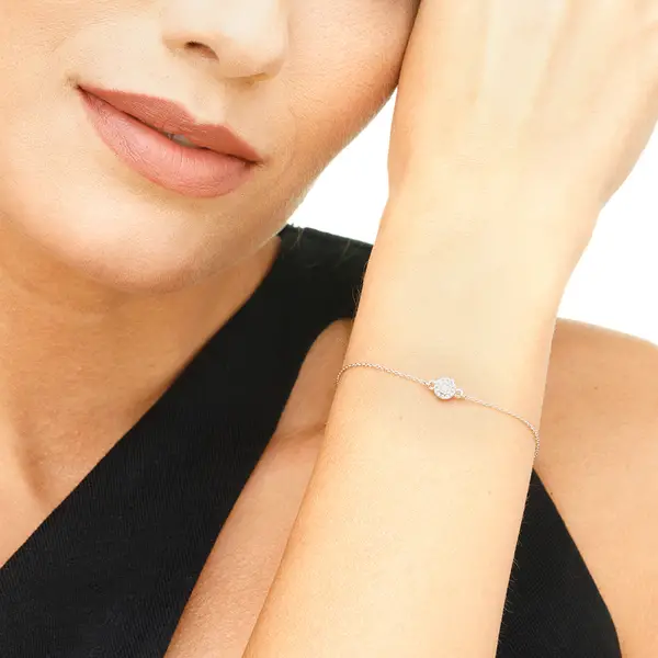 Leaf Jewelry Armkette Pavé II mit Diamanten, 18 K Weißgold Kauf eins, bekomm eins gratis