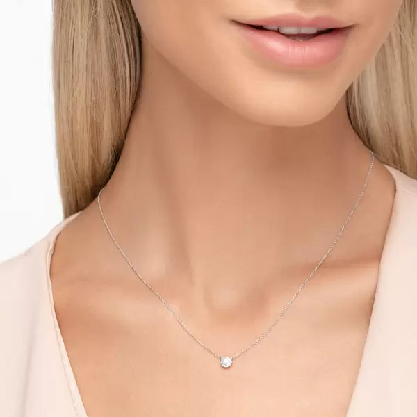 Leaf Jewelry Halskette Pavé II mit Diamanten, 18 K Weissgold Vierteljährliche Förderung