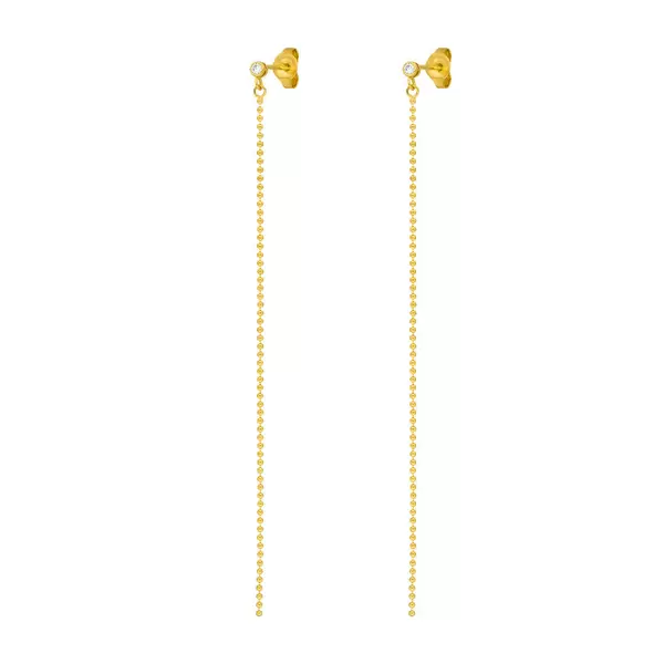 Leaf Jewelry Ohrstecker "my first diamond", ball chain, 14 K Gelbgold 50% Rabatt mit kostenlosem Versand