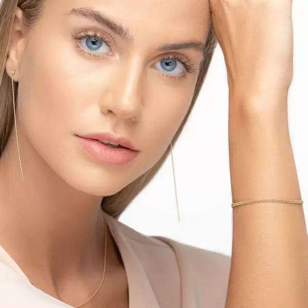 Leaf Jewelry Ohrstecker "my first diamond", ball chain, 14 K Gelbgold 50% Rabatt mit kostenlosem Versand