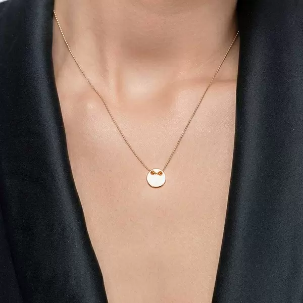 Leaf Jewelry Halskette Plate, 14 K Gelbgold Clearance-Verkauf