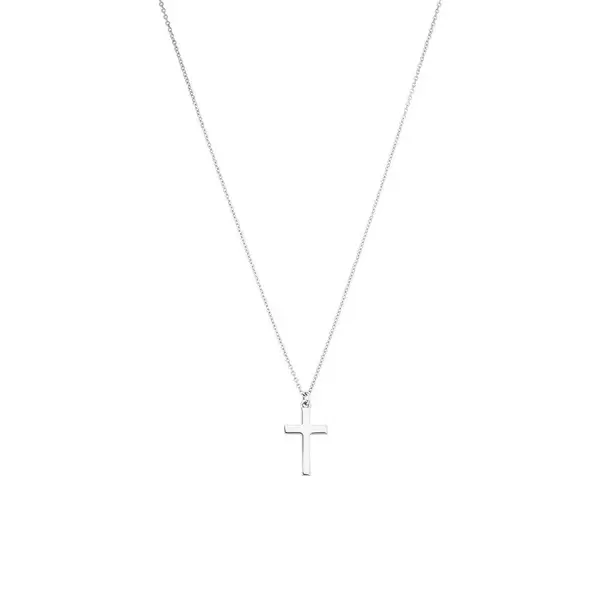 Leaf Jewelry Halskette Kreuz, 14 K Weißgold Black Friday Preise