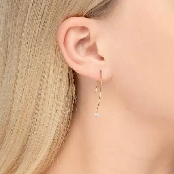 Leaf Jewelry Creole Pure M Diamant, 18 K Gelbgold zollfrei