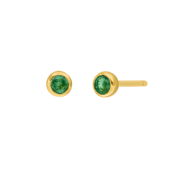 Leaf Jewelry Ohrstecker Smaragd, 14K Gelbgold Angebote
