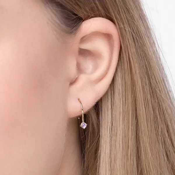 Leaf Jewelry Ohrringe Cabochon, Mondstein, 14 K Gelbgold Günstig kaufen