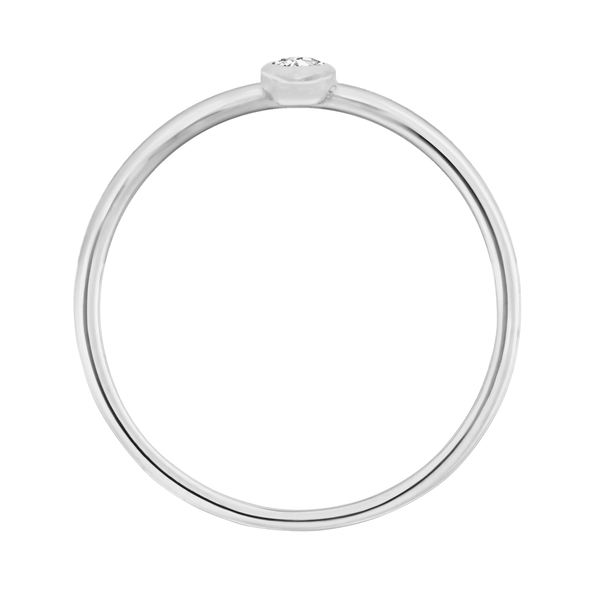 Leaf Jewelry Ring "my first diamond", 14 K Weißgold Begrenztes Angebot