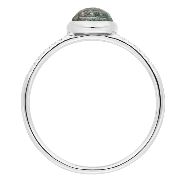 Leaf Jewelry Ring Labradorit mit Diamanten, 14K Weißgold Online Shopping