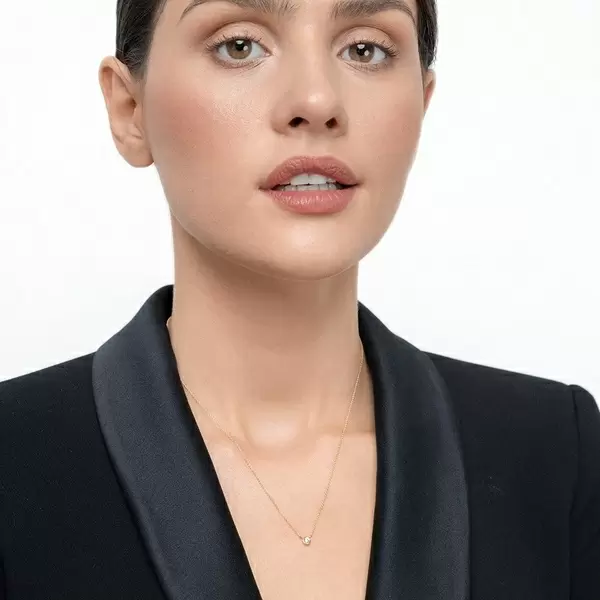 Leaf Jewelry Halskette "my first diamond", 14 K Gelbgold Valentinstagsangebot