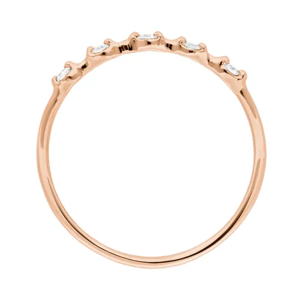 Leaf Jewelry Ring mit 5 Diamanten, 14K Rosegold Online Outlet