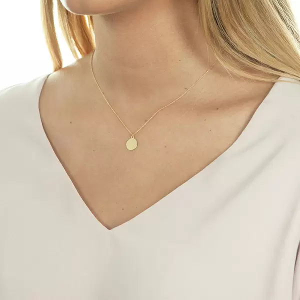 Leaf Jewelry Halskette Plate, 14 K Gelbgold Sonderangebote