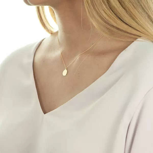Leaf Jewelry Halskette Plate, 14 K Gelbgold Sonderangebote