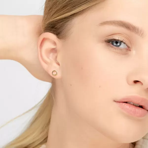 Leaf Jewelry Ohrstecker Circle, 14 K Gelbgold Wochenangebot