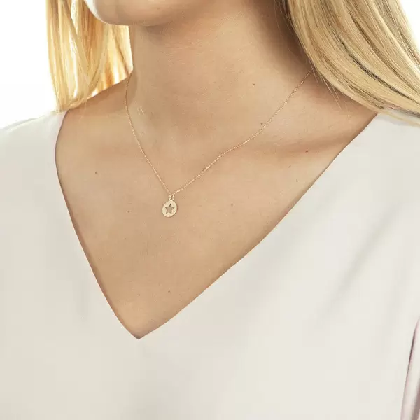 Leaf Jewelry Halskette Star, 14K Rosegold Bis zu 50% Rabatt