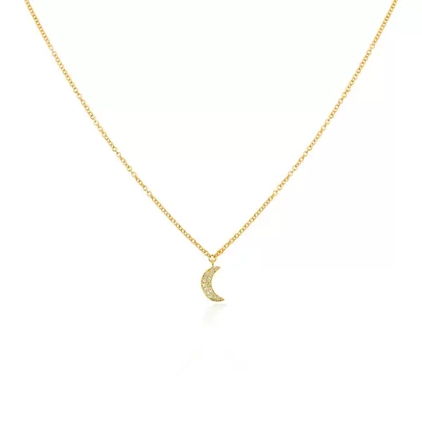 Leaf Jewelry Halskette Halbmond, 18 K Gelbgold Bis zu 60% Rabatt