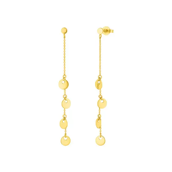 Leaf Jewelry Ohrringe Platelet Kette, 14 K Gelbgold Nur für heute