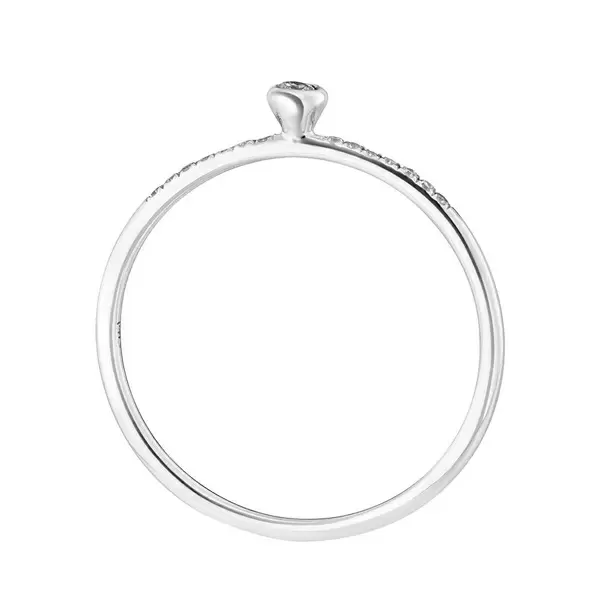 Leaf Jewelry Ring Petite, White Diamond, 14 K Weißgold Discount Store für neue Produkte