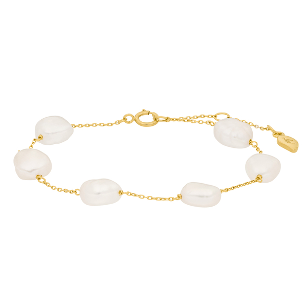 Leaf Jewelry Armkette Barock Pearls, 14K Gelbgold Begrenzt auf 3 Tage