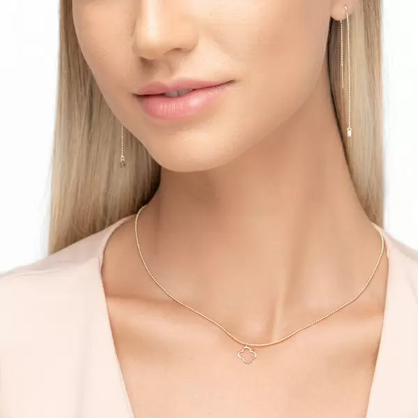 Leaf Jewelry Halskette GENTLE CLOVER, 14 K Gelbgold 50% Rabatt für begrenzte Zeit