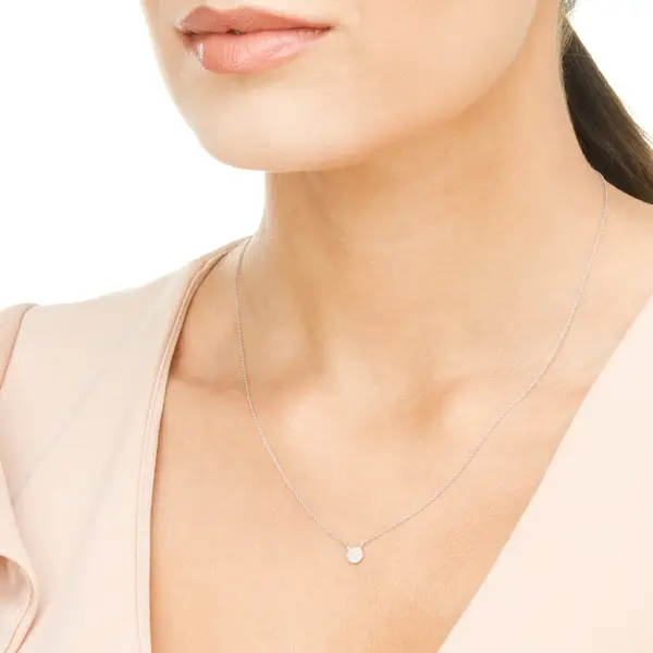 Leaf Jewelry Halskette Pavé mit Diamanten, 18 K Weissgold Online