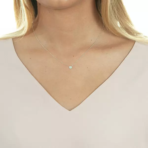 Leaf Jewelry Halskette Pavé mit Diamanten, 18 K Weissgold Online