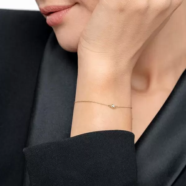 Leaf Jewelry Armkette "my first diamond", 14 K Gelbgold Blitzverkäufe