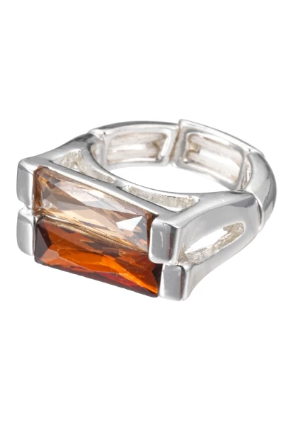 Leslii Ring silber mit länglichen Kristallen Sonderangebot der Fabrik