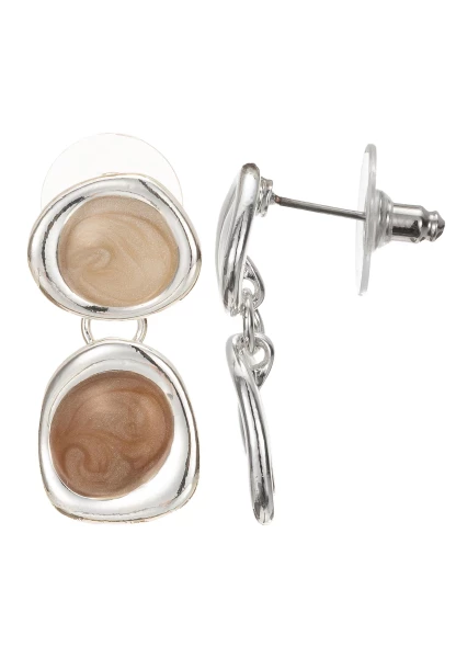 Leslii Ohrring in Beige Braun Begrenzt auf 3 Tage